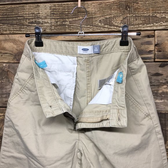 Old Navy Cream Shorts Boy's Size 16 Regular - Picture 3 of 5